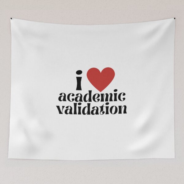 Item preview, i love academic validation (red heart) designed and sold by stainedauroras.