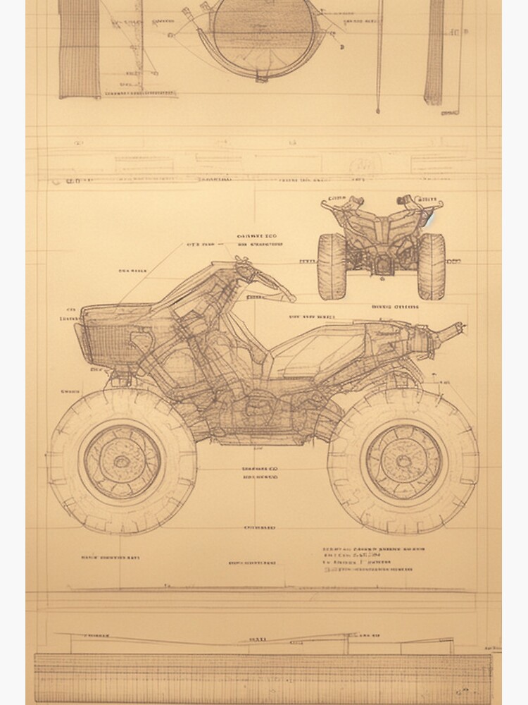 Чертеж квадроцикла в двух проекциях для фасадов — Art-Grea: DWG чертежи бесплатно, проекты, файлы
