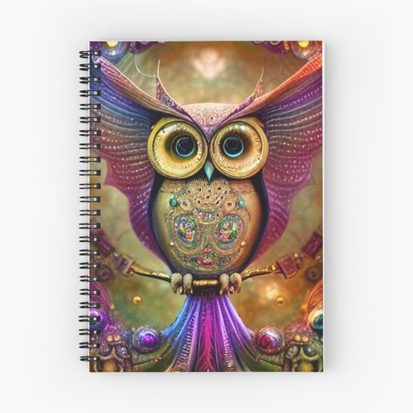 Item preview, Psychedelic Steampunk Robot Owl designed and sold by ZenEverAI.