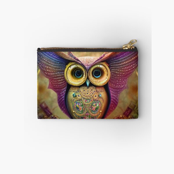 Item preview, Psychedelic Steampunk Robot Owl designed and sold by ZenEverAI.