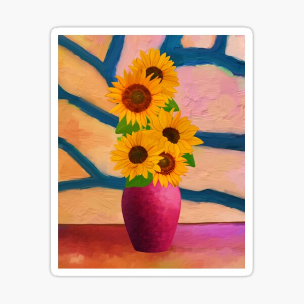 Sunflowers with Tangled Wood (43) Sticker
