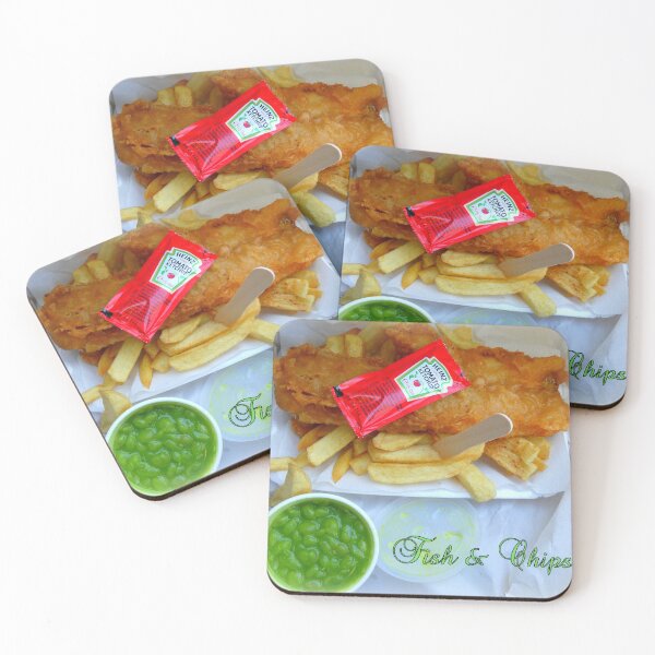 Item preview, Fish & chips with mushy peas designed and sold by angel1.
