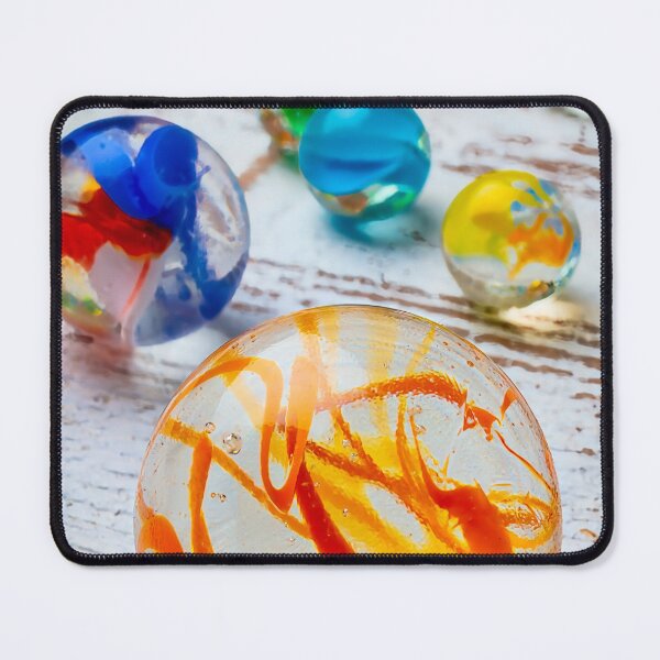 Item preview, Glass Marbles On White Wooden Board designed and sold by Garry Gay.