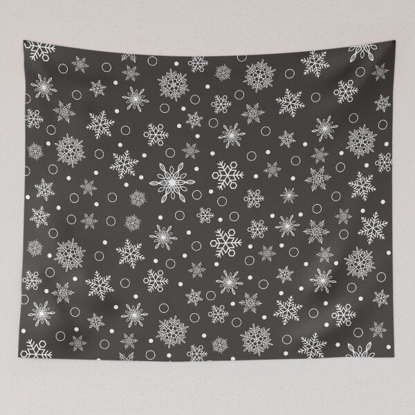 Item preview, White Christmas Stars Grey Background Merry Christmas Pattern designed and sold by PatternBestFan.