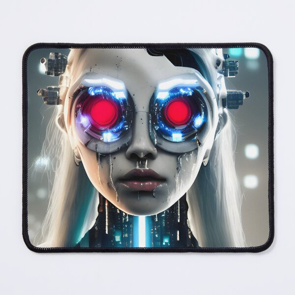 Item preview, Japanese Cyberpunk Cyborg Girl - modern digital art designed and sold by ai-mnesia.
