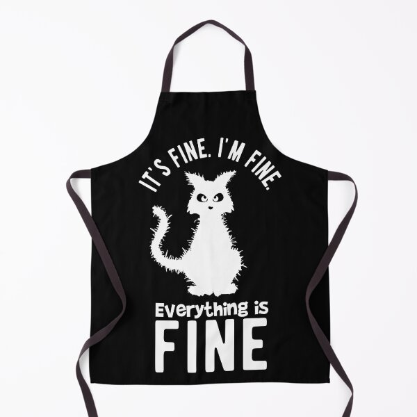 Item preview, It is fine. I am fine. Black cat in shock designed and sold by camelsvg.