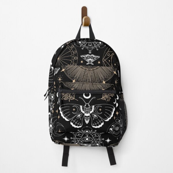 Luna Moth Moon Phases Witchy Dark Academia Aesthetic - Butterflies Moon Phases - Witchy Goth Vibes - Wicca Constellation Backpack