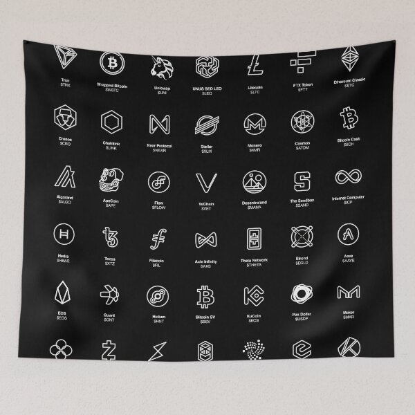 Item preview, Coin Market Cap Top Cryptos - v1 designed and sold by ClothingnCrypto.