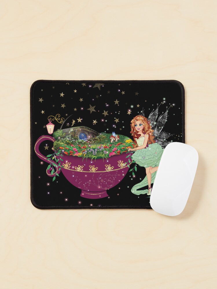 Thumbnail 1 of 5, Mouse Pad, Felicia's Magical Teacup Fairy Garden Collection designed and sold by TeelieTurner.