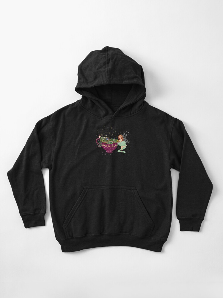 Thumbnail 1 of 5, Kids Pullover Hoodie, Felicia's Magical Teacup Fairy Garden Collection designed and sold by TeelieTurner.