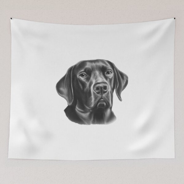 Item preview, Black Labrador Drawing | Beautiful Dog Art designed and sold by Portraits of Dogs.