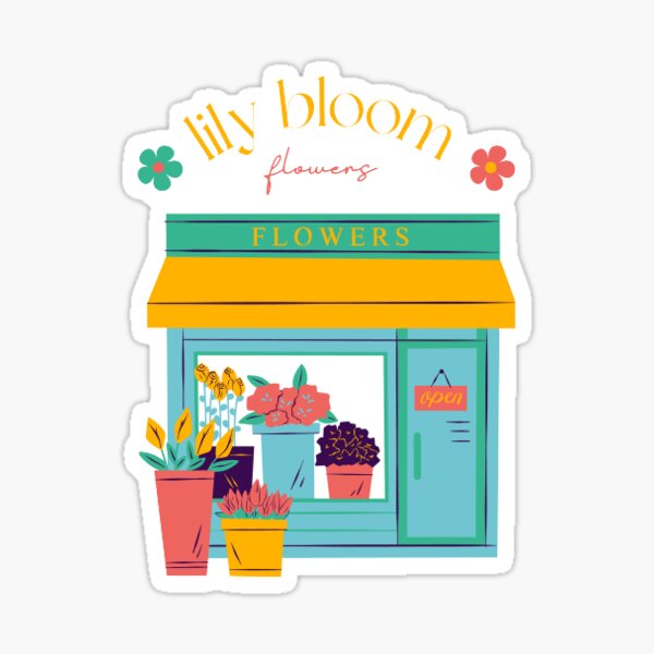 "lily bloom flower shop inspired colleen hoover it ends with us" Sticker for Sale by kimchi1319