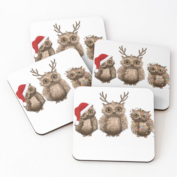 Item preview, Christmas owls designed and sold by SaplingArt.