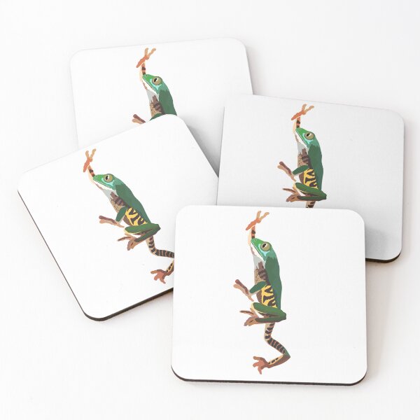 Item preview, T is for Tiger Legged Tree Frog,Tiger-Legged Tree Frog – Vibrant Tropical Amphibian Illustration designed and sold by PrettylittlepastelUk.