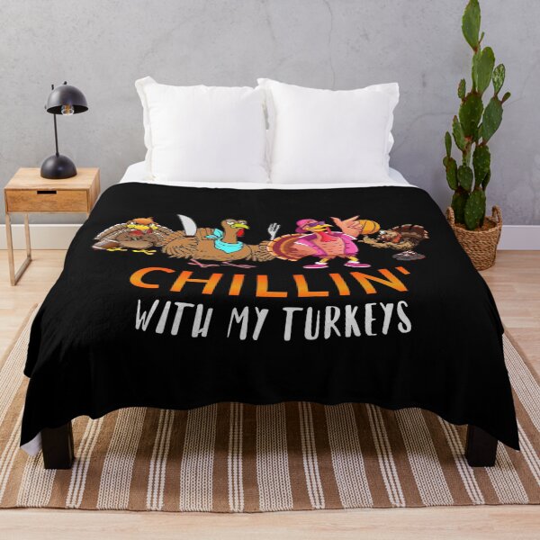 Item preview, Chillin' with my Turkeys| Thanksgiving Day| happy quote design| Party Mathing Outfits| Family,Kids,Boys,Cousin,Girls,Crew,Team designed and sold by Alessandro Portavoce.
