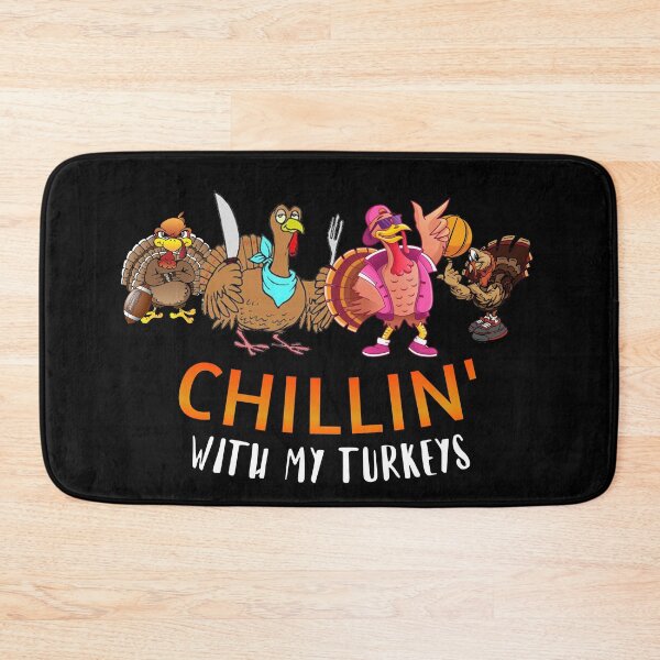 Item preview, Chillin' with my Turkeys| Thanksgiving Day| happy quote design| Party Mathing Outfits| Family,Kids,Boys,Cousin,Girls,Crew,Team designed and sold by Alessandro Portavoce.