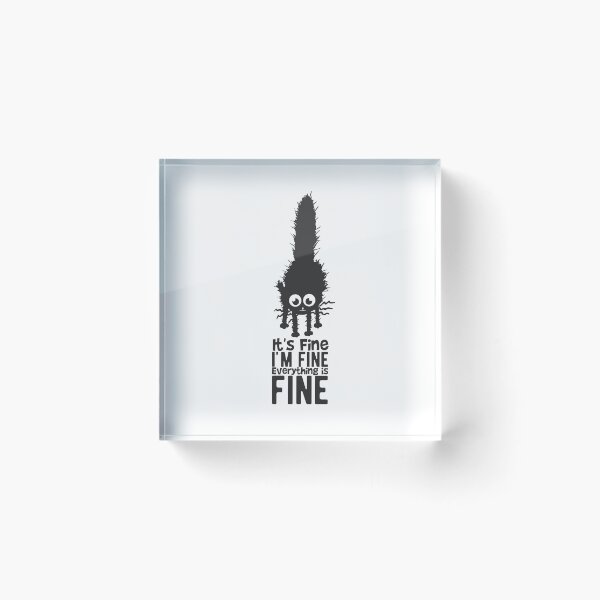 Item preview, It is fine. I am fine. Black cat in shock designed and sold by camelsvg.