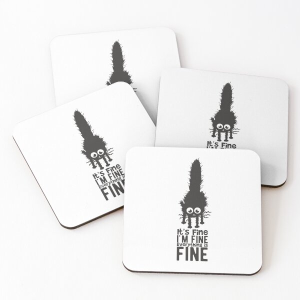 Item preview, It is fine. I am fine. Black cat in shock designed and sold by camelsvg.