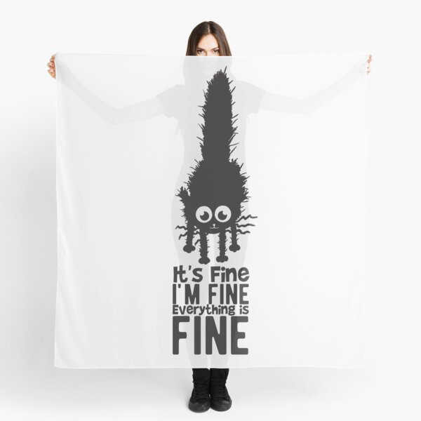 Item preview, It is fine. I am fine. Black cat in shock designed and sold by camelsvg.