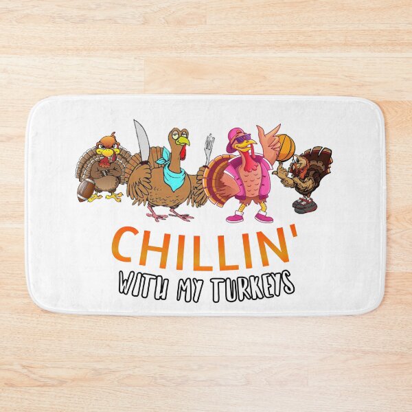 Item preview, Chillin' with my Turkeys| Thanksgiving Day happy quote design| Party Mathing Outfits| Family,Kids,Boys,Cousin,Girls,Crew,Team designed and sold by Alessandro Portavoce.