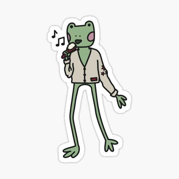 Singender Frosch mit roter Strickjacke von Taylor Swifts Sticker