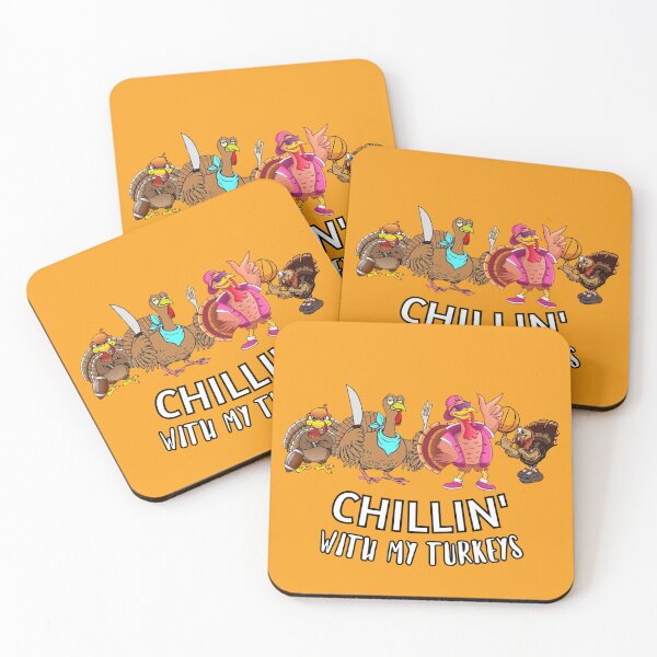Item preview, Thanksgiving happy quote "Chillin' with my Turkeys" design- Party Mathing Outfits - Family,Kids,Boys,Cousin,Girls,Crew,Team designed and sold by Alessandro Portavoce.