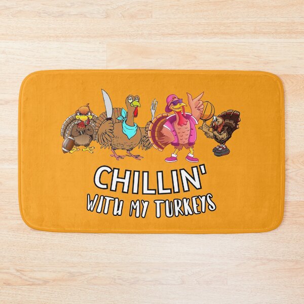 Item preview, Thanksgiving happy quote "Chillin' with my Turkeys" design- Party Mathing Outfits - Family,Kids,Boys,Cousin,Girls,Crew,Team designed and sold by Alessandro Portavoce.