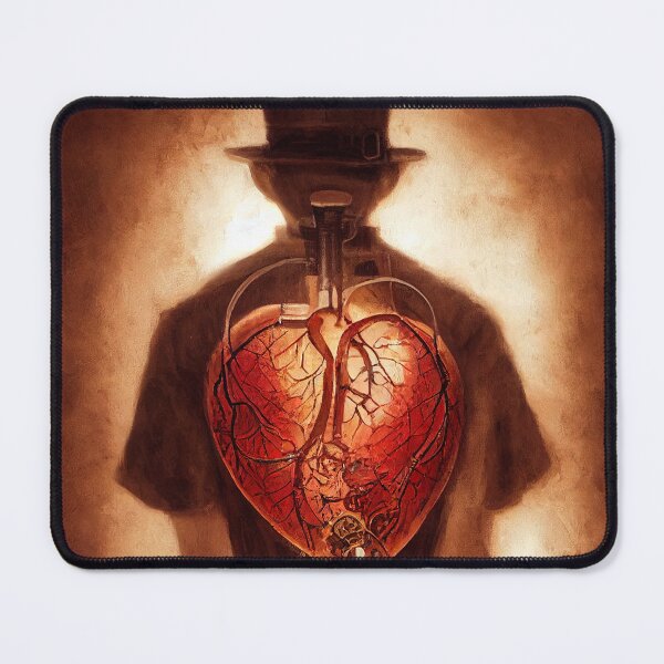 Item preview, Steampunk man with a human heart designed and sold by harborhouse55.