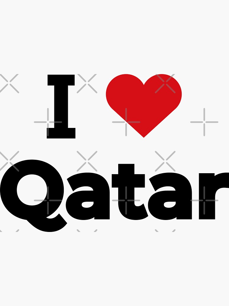 "I Love Qatar" Sticker For Sale By Moyanana | Redbubble