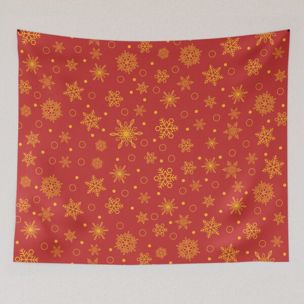 Item preview, Gold Christmas Stars Red Background Merry Christmas Pattern designed and sold by PatternBestFan.