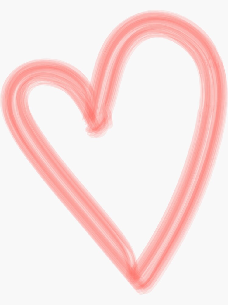 "Heart hand drawing heart" Sticker for Sale by Taliin Redbubble