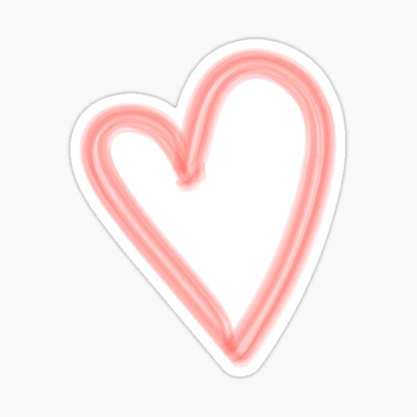 "Heart hand drawing heart" Sticker for Sale by Taliin Redbubble