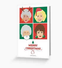 Golden Girls Christmas Card, Dorothy, Rose, Blanche and Sophia Greeting Card