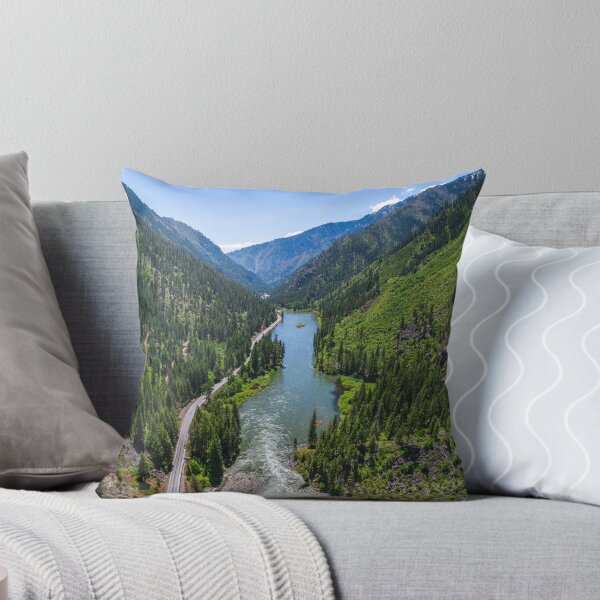Item preview, Wenatchee River in Tumwater Canyon Aerial View designed and sold by Open Range Studios.