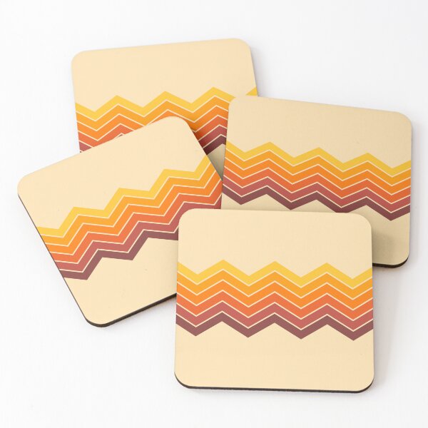 Item preview, 70s Retro Vintage Style Chevron Stripes Orange Yellow and Brown  designed and sold by tonymagnerart.