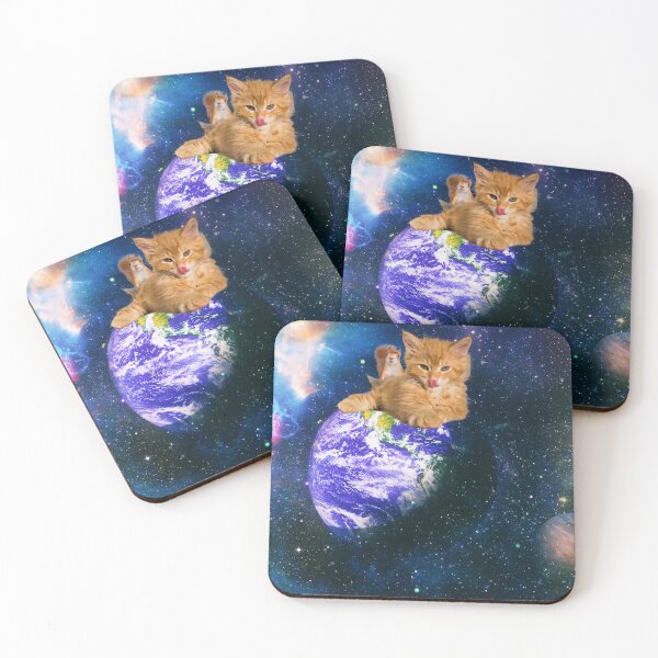 Item preview, Cosmic Kitten With Squirrel Friend designed and sold by It's On Backwards.