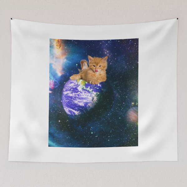 Item preview, Cosmic Kitten With Squirrel Friend designed and sold by It's On Backwards.