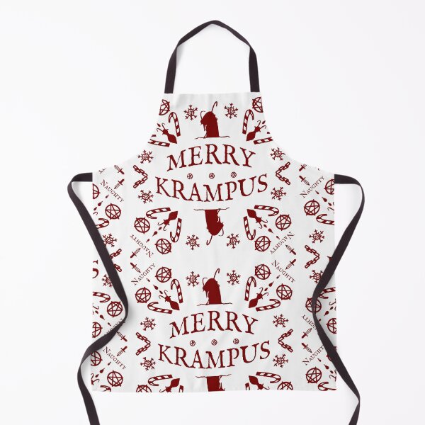 Item preview, Merry Krampus Christmas Pattern and Print Red and Black designed and sold by DeLucaIdeas.