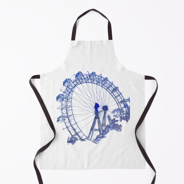 Item preview, Vienna Ferris Wheel in the Prater, landmark of Vienna, Austria in blue gray designed and sold by karlsageder.
