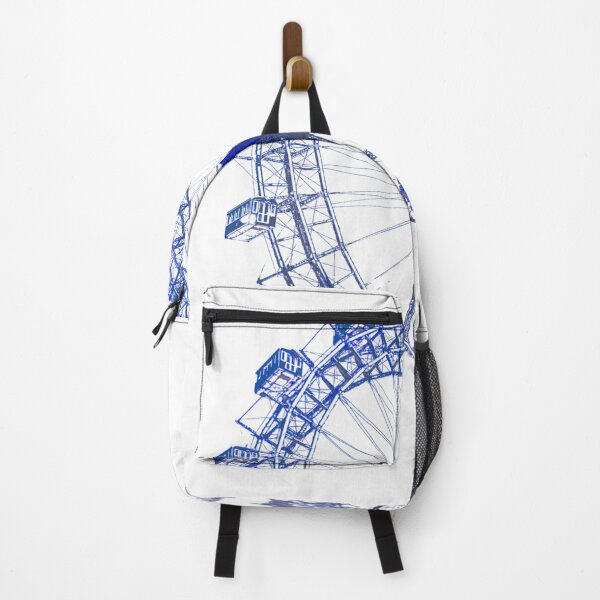 Item preview, Vienna Ferris Wheel in the Prater, landmark of Vienna, Austria in blue gray designed and sold by karlsageder.