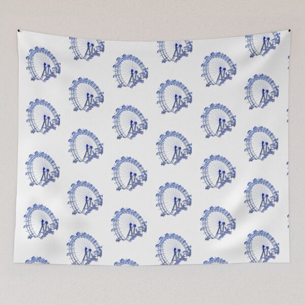 Item preview, Vienna Ferris Wheel in the Prater, landmark of Vienna, Austria in blue gray designed and sold by karlsageder.