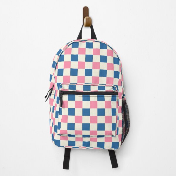 Item preview, Minimalist Checkered Pattern (blue/pink/cream) designed and sold by Design Minds Boutique.