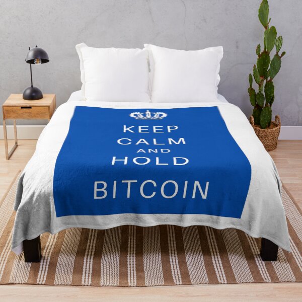 Item preview,  KEEP CALM AND HOLD BITCOIN - BLUE designed and sold by Jero-fan.