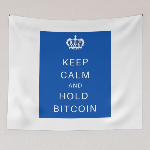 Item preview,  KEEP CALM AND HOLD BITCOIN - BLUE designed and sold by Jero-fan.