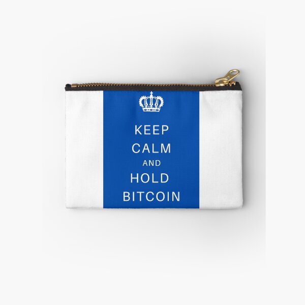 Aperçu de l'œuvre KEEP CALM AND HOLD BITCOIN - BLEU créée et vendue par Jero-fan.