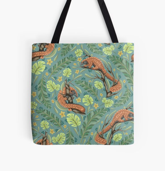 Playful Pangolins All Over Print Tote Bag