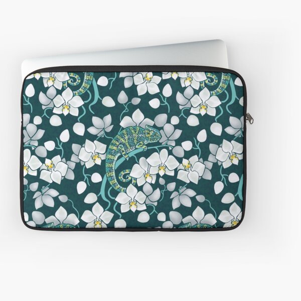 chameleons and orchids Laptop Sleeve