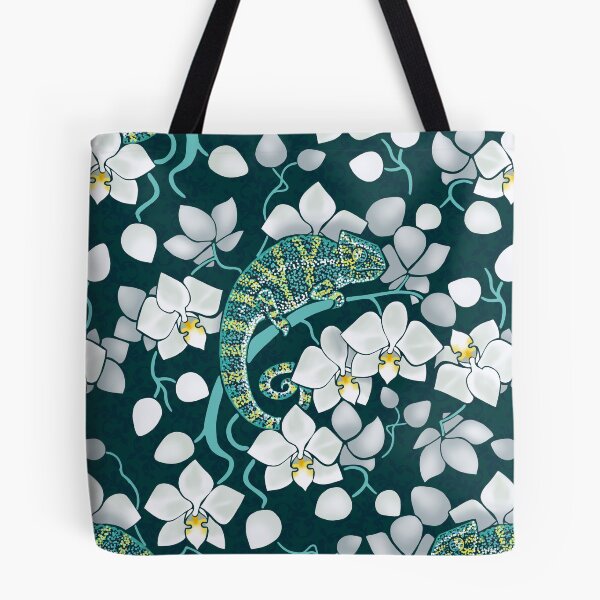Item preview, chameleons and orchids  designed and sold by Elenanaylor.