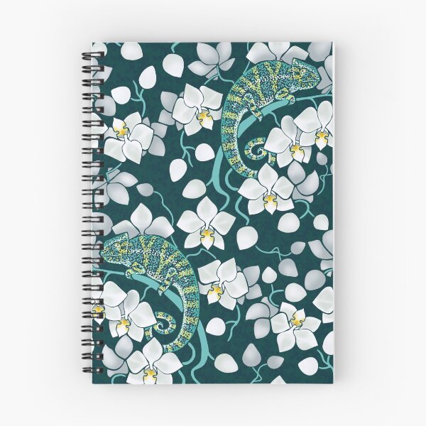 Item preview, chameleons and orchids  designed and sold by Elenanaylor.