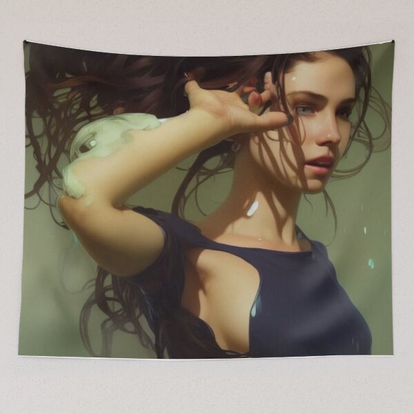 Item preview, Beautiful Brunette Woman Portrait designed and sold by katiebca2.